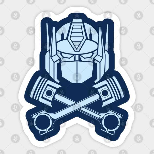 Transformers - GEN 1- Optimus Jolly Roger Sticker by ROBZILLA